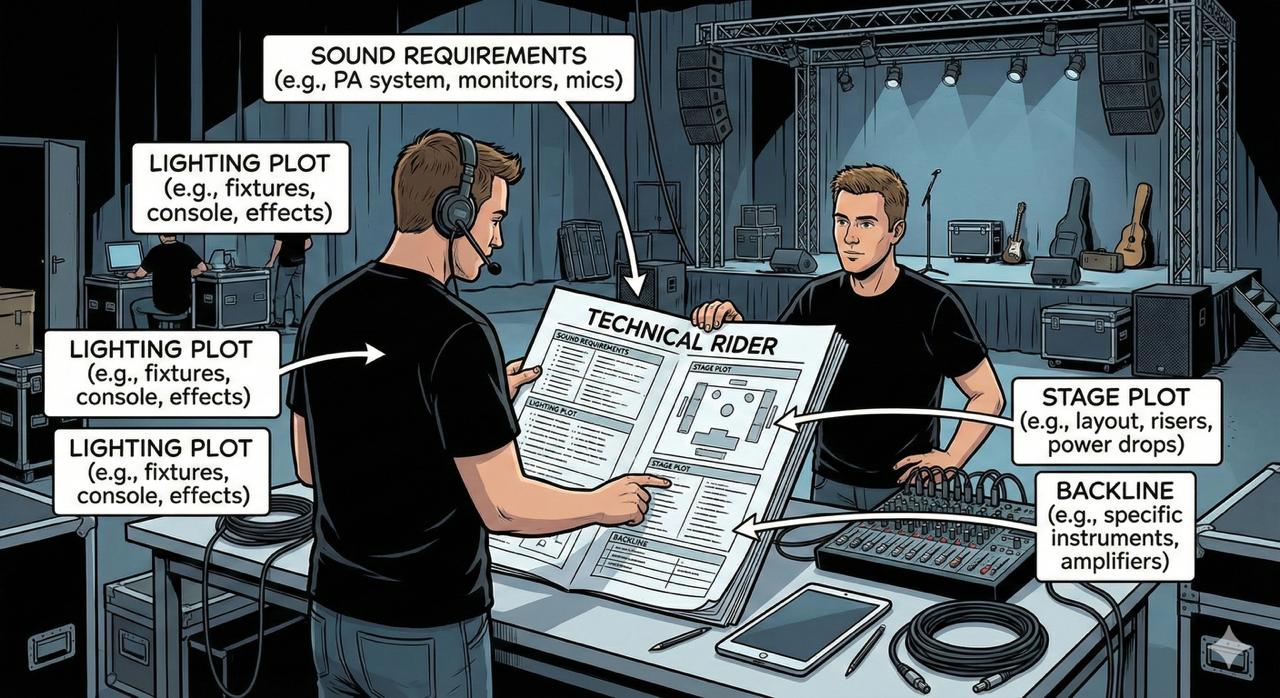 Technical riders sebagai daftar kebutuhan teknis artis dan event